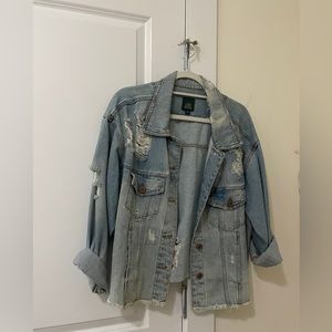 The perfect oversized jean jacket!